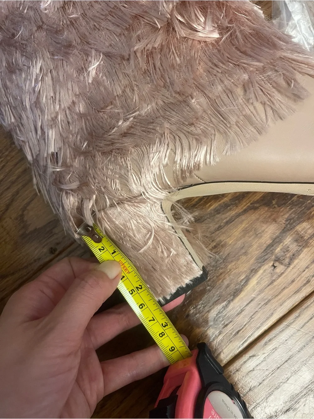 Jimmy Choo Blush Feather-Trim Over-the-Knee Boots